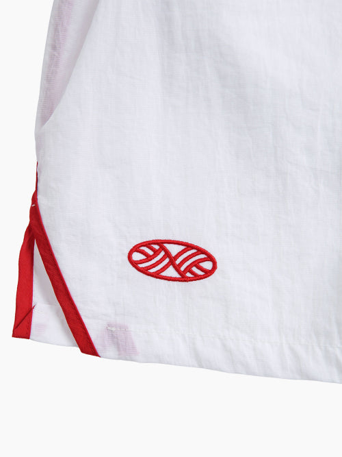 RUNNING TRACK NYLON SHORTS - 3 COLORS WHITE