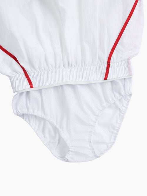 RUNNING TRACK NYLON SHORTS - 3 COLORS WHITE