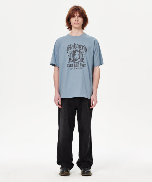 TWO SKULL ROCK TEE BL - 2 COLORS