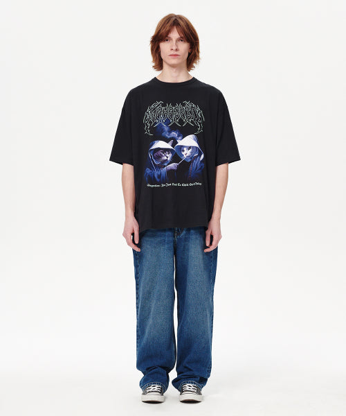 SMOKING CAT TEE - 2 COLORS