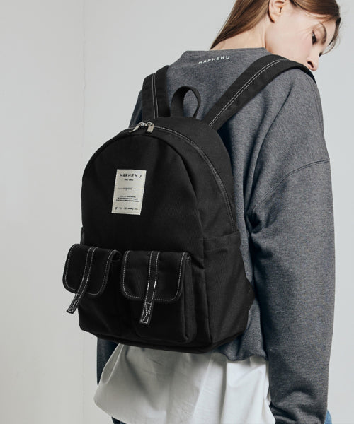 MARK LARGE CANVAS BACKPACK - 2 COLORS BLACK