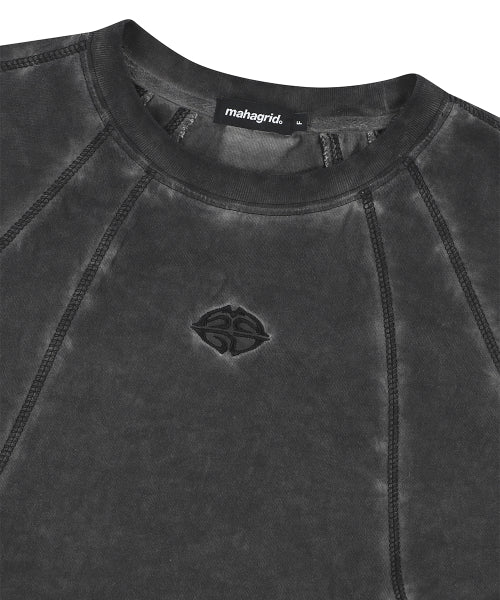 CURVED SEAM CROP TEE - 2 COLORS