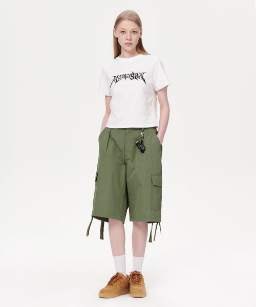 FLAME LOGO CROP TEE - 2 COLORS WHITE