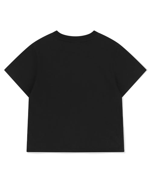 FLAME LOGO CROP TEE - 2 COLORS BLACK
