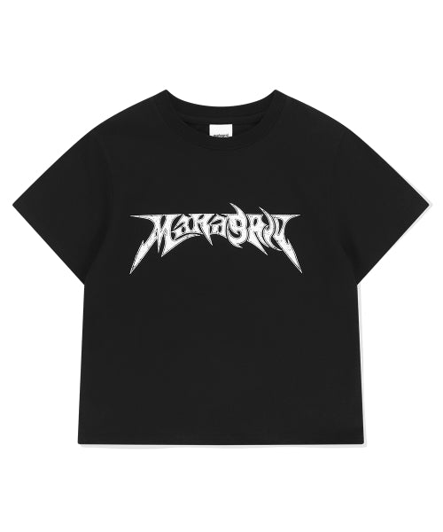 FLAME LOGO CROP TEE - 2 COLORS BLACK