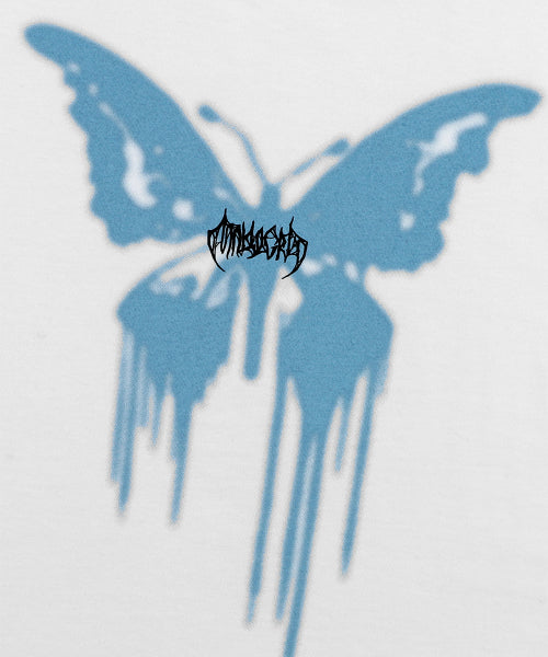 BUTTERFLY GOTH CROP TEE - 2 COLORS