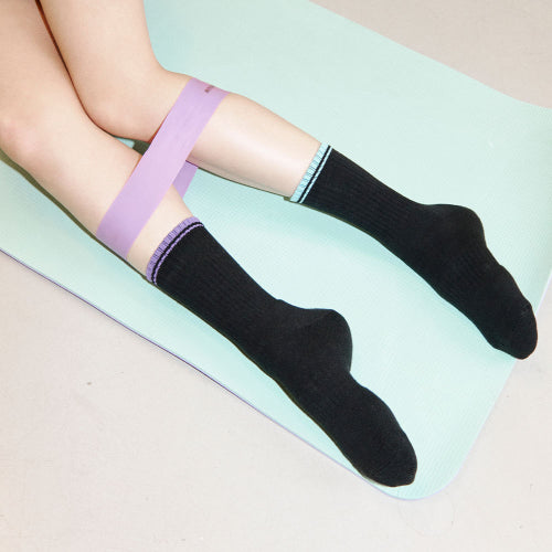 3-PACK UNISEX ESSENTIAL SPORTS SOCKS - 2 COLORS BLACK