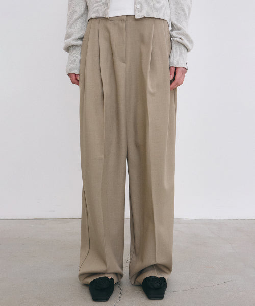 MINIMAL CLASSIC LOOSE FIT SLACKS #徐睿知同款! - 3 COLORS BEIGE
