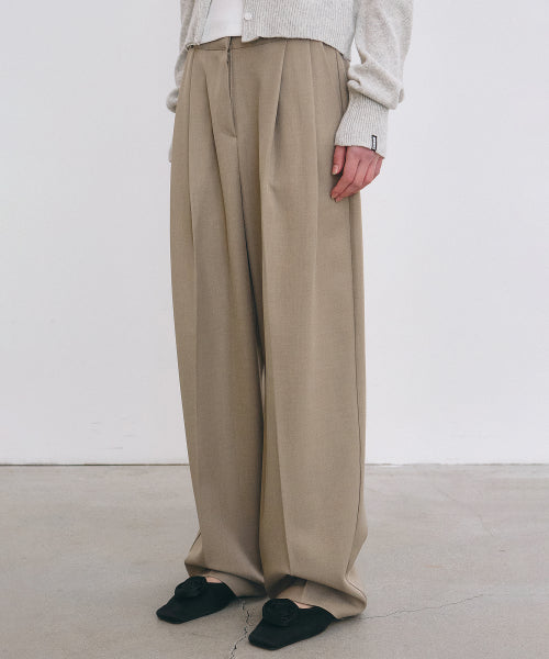 MINIMAL CLASSIC LOOSE FIT SLACKS #徐睿知同款! - 3 COLORS BEIGE