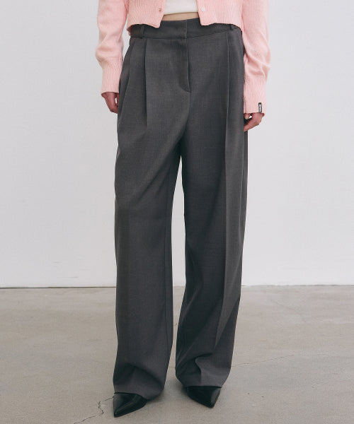 MINIMAL CLASSIC LOOSE FIT SLACKS #徐睿知同款! - 3 COLORS GREY