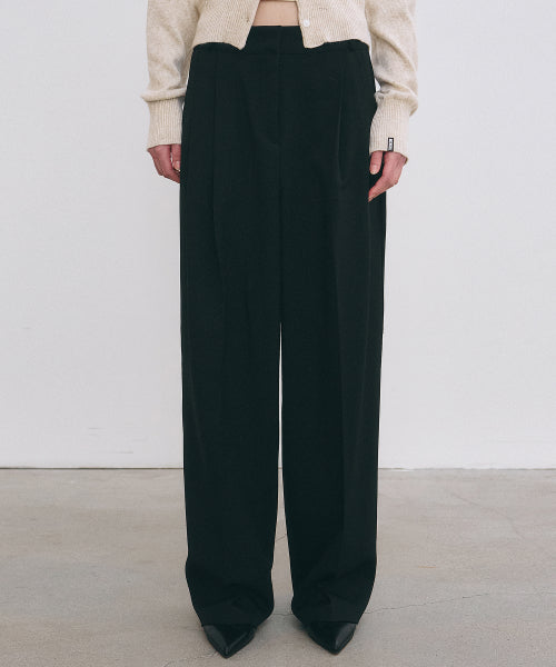 MINIMAL CLASSIC LOOSE FIT SLACKS #徐睿知同款! - 3 COLORS BLACK