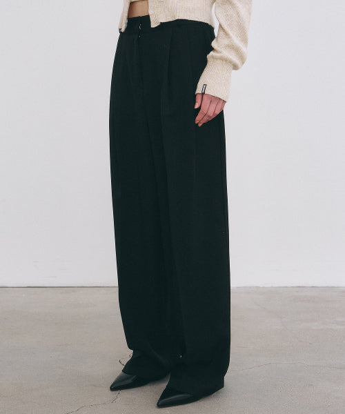 MINIMAL CLASSIC LOOSE FIT SLACKS #徐睿知同款! - 3 COLORS BLACK