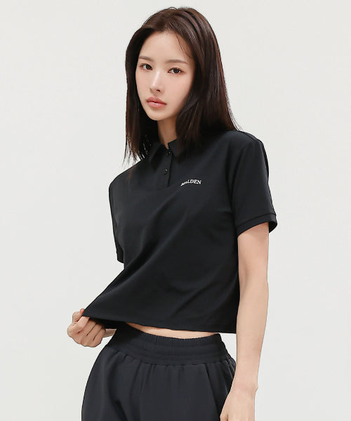 WOMEN AIRIES POLO SHORT SLEEVE BLACK