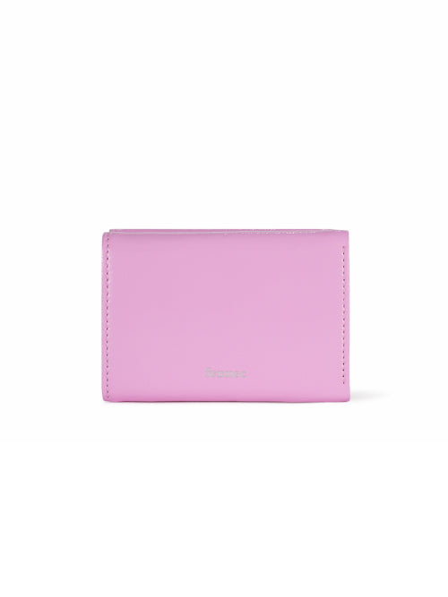 CRINKLE TRIANGLE TRIPLE WALLET - 7 COLORS PINK