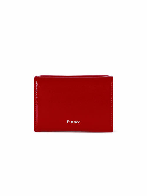 CRINKLE TRIANGLE TRIPLE WALLET - 7 COLORS RED