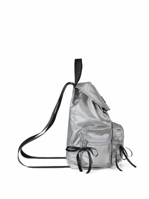 BERRY POCKET BACKPACK CHECK - 3 COLORS SILVER