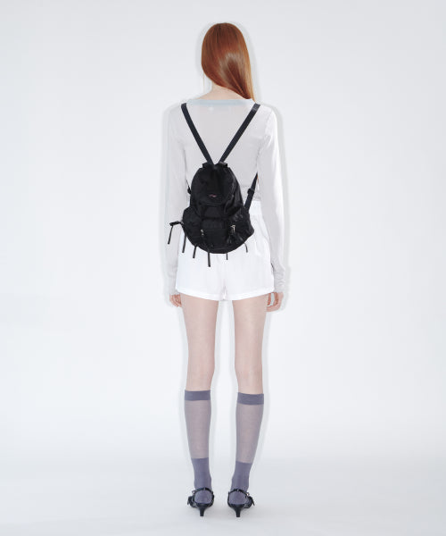 BERRY POCKET BACKPACK CHECK - 3 COLORS BLACK