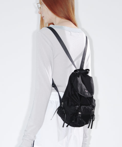 BERRY POCKET BACKPACK CHECK - 3 COLORS BLACK