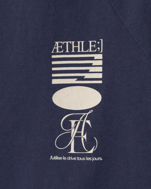 ATHLETE STRIPE HALF T SHIRTS - 5 COLORS NAVY