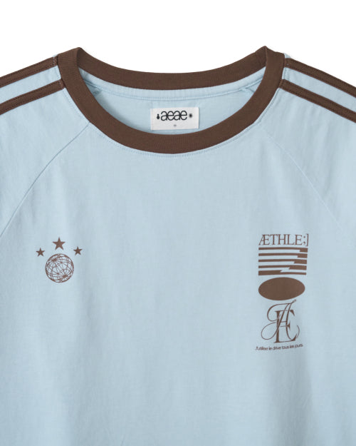 ATHLETE STRIPE HALF T SHIRTS - 5 COLORS SKY