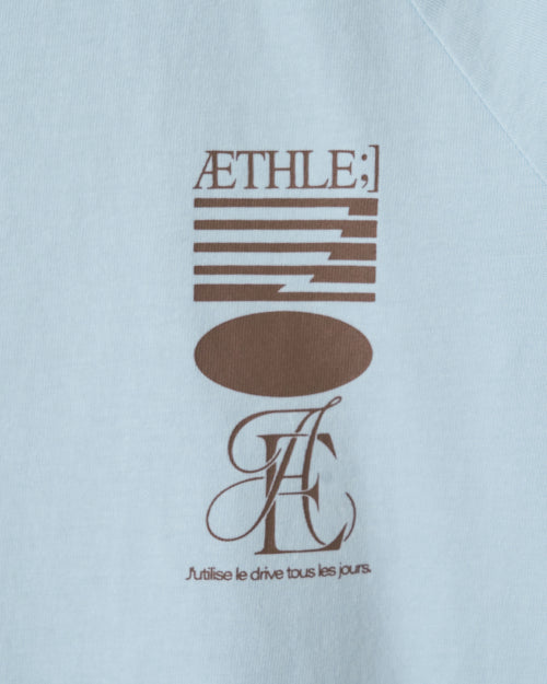 ATHLETE STRIPE HALF T SHIRTS - 5 COLORS SKY