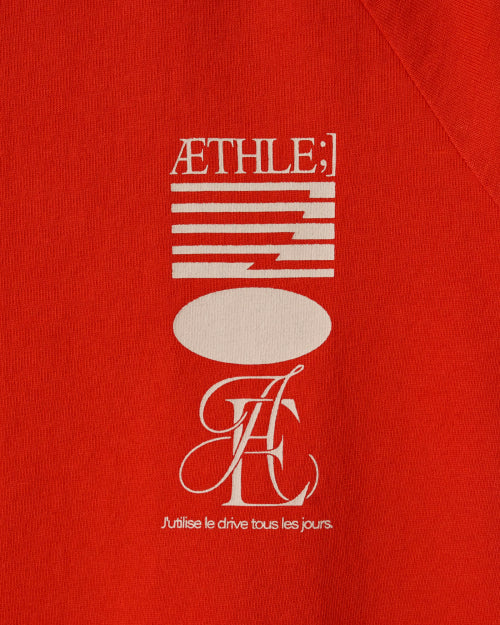 ATHLETE STRIPE HALF T SHIRTS - 5 COLORS RED