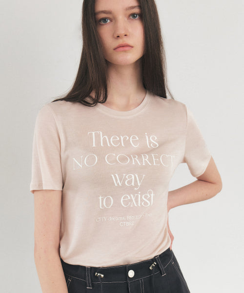 TENCEL LETTERING SHORT SLEEVE TEE
