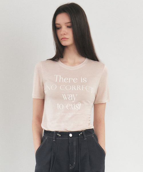 TENCEL LETTERING SHORT SLEEVE TEE