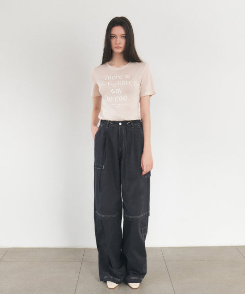TENCEL LETTERING SHORT SLEEVE TEE