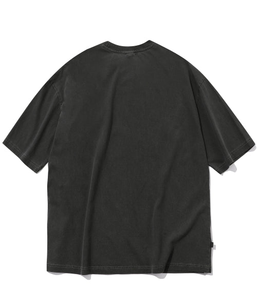 HOPPI TRIO PIGMENT SHORT SLEEVE TEE - 2 COLORS SMOKE BLACK