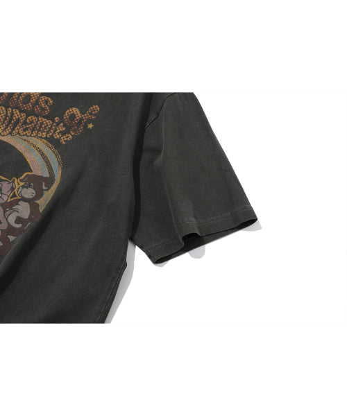 HOPPI TRIO PIGMENT SHORT SLEEVE TEE - 2 COLORS SMOKE BLACK