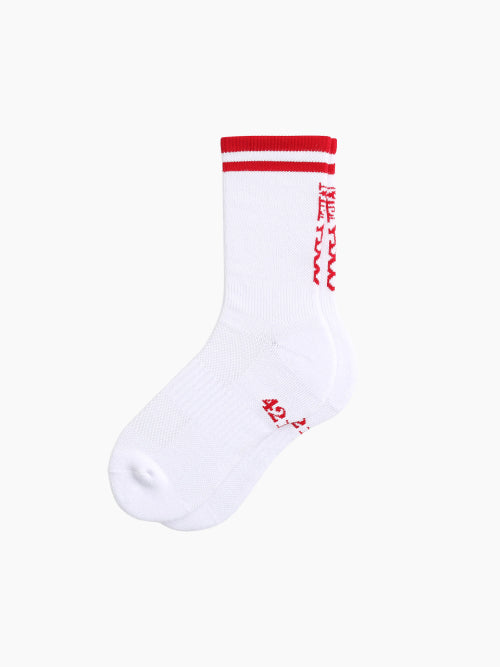 [5 PACK] RUNNING CREW FLOGGER FIT SOCKS - 3 COLORS WHITE