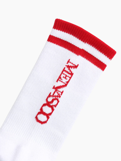 [5 PACK] RUNNING CREW FLOGGER FIT SOCKS - 3 COLORS WHITE