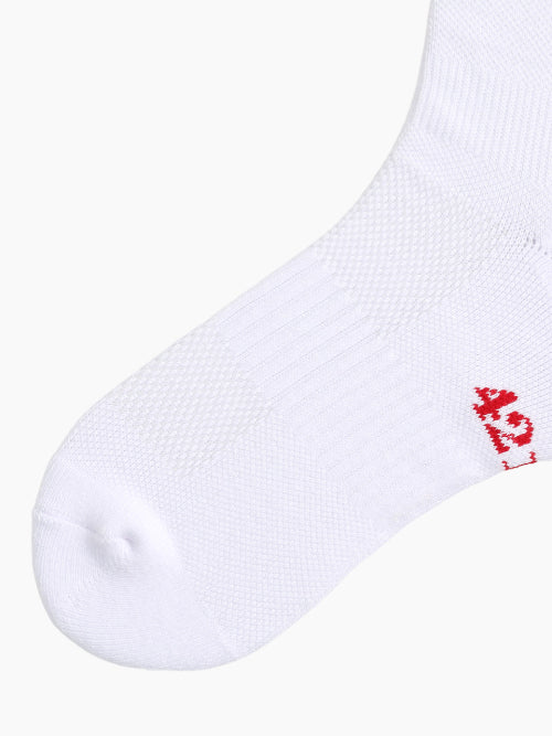 [5 PACK] RUNNING CREW FLOGGER FIT SOCKS - 3 COLORS WHITE