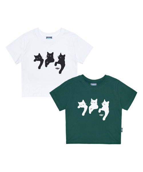 ROMANTIC CAT CROP TEE