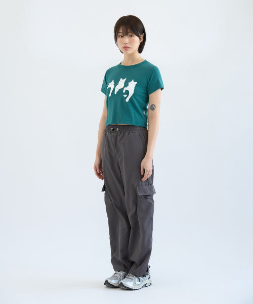 ROMANTIC CAT CROP TEE