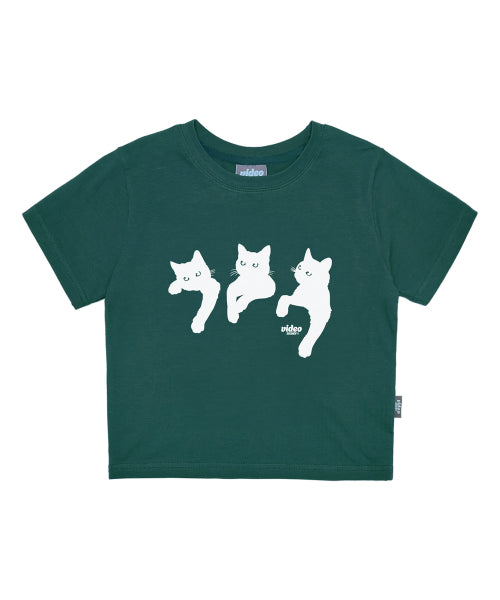 ROMANTIC CAT CROP TEE