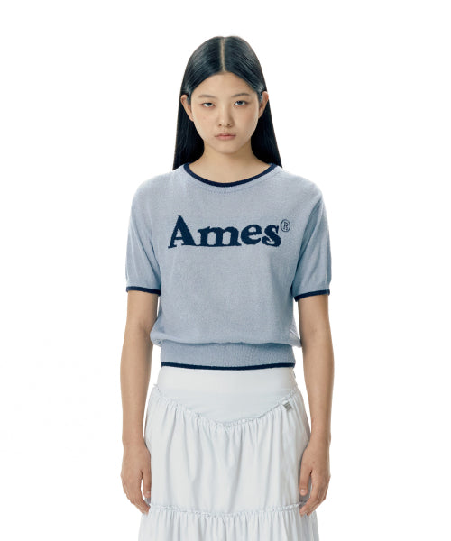 BASIC LOGO KNIT - 2 COLORS BLUE