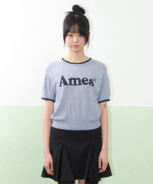 BASIC LOGO KNIT - 2 COLORS BLUE