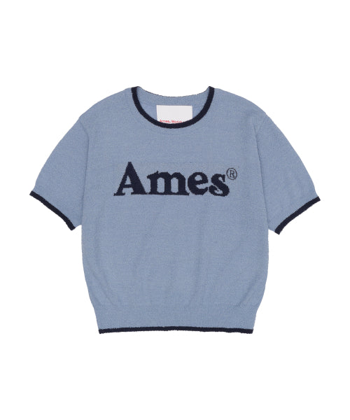 BASIC LOGO KNIT - 2 COLORS BLUE