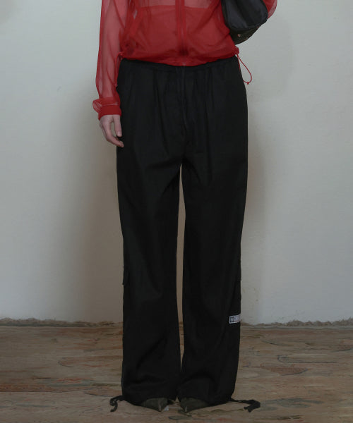 LINEN CARGO JOGGER PANTS - 3 COLORS BLACK