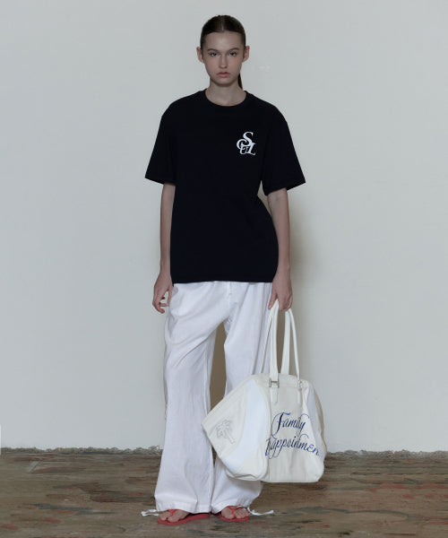 FLOCKING SYMBOL LOGO TEE - 3 COLORS NAVY