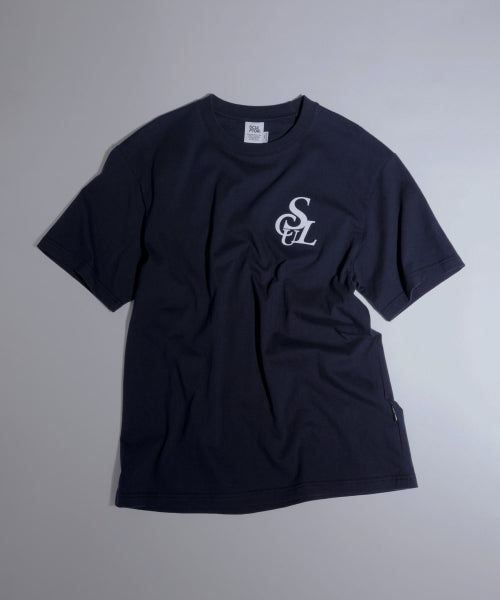 FLOCKING SYMBOL LOGO TEE - 3 COLORS NAVY