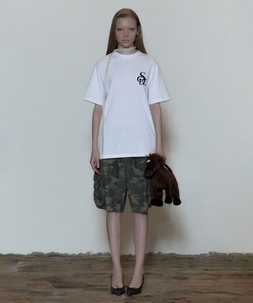 FLOCKING SYMBOL LOGO TEE - 3 COLORS WHITE
