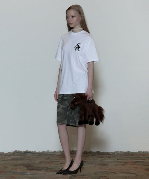 FLOCKING SYMBOL LOGO TEE - 3 COLORS WHITE