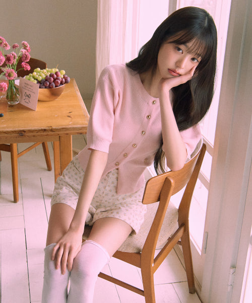 FLOWER HALF PANTS - 2 COLORS IVORY