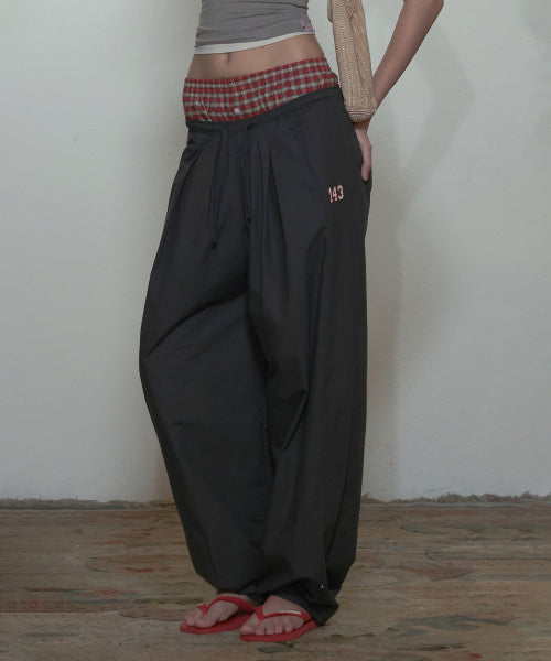 MY GO TO PINTUCK PANTS CHARCOAL