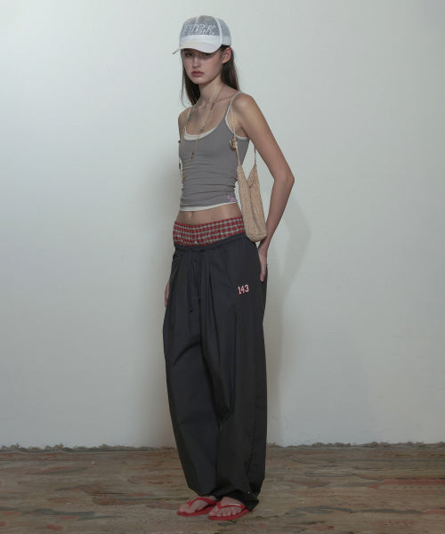 MY GO TO PINTUCK PANTS CHARCOAL