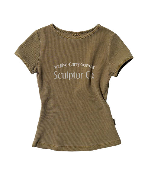 ARCHIVE PIGMENT BABY TEE - 4 COLORS BROWN