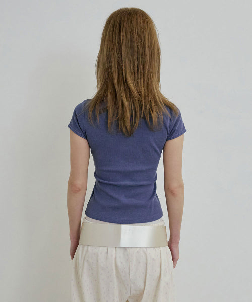 ARCHIVE PIGMENT BABY TEE - 4 COLORS BLUE
